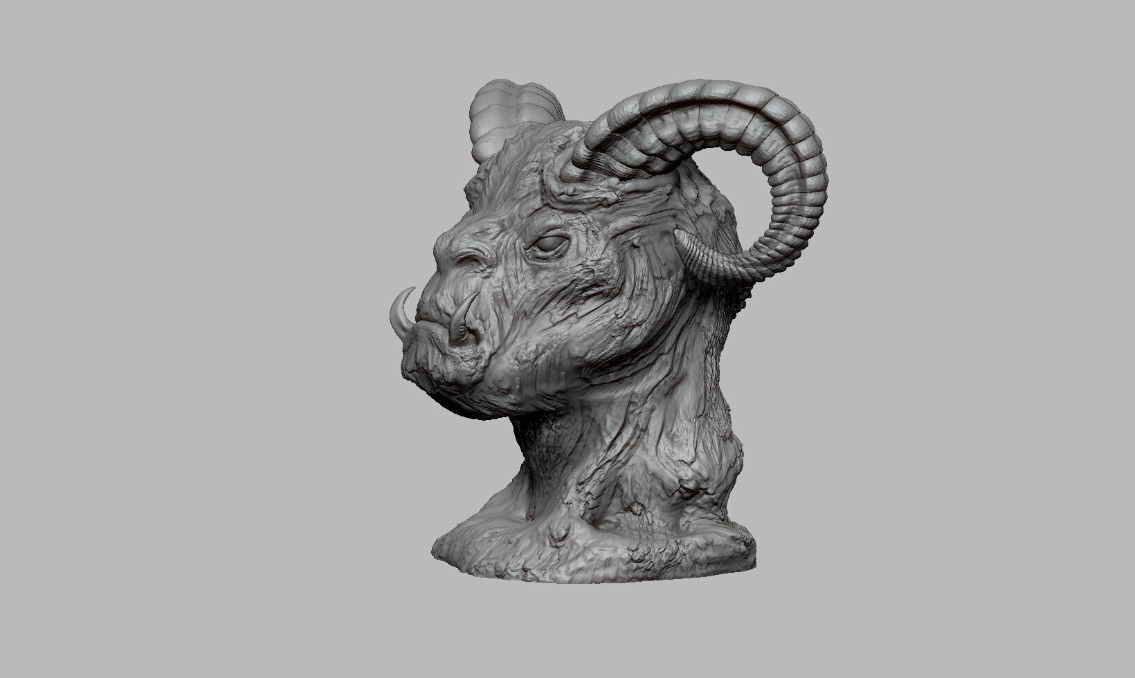 Lucifer demon beast Lucifer bust Perfect Gamer Gift 3D print model_13