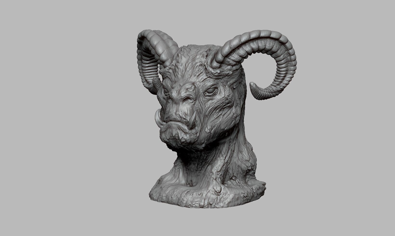 Lucifer demon beast Lucifer bust Perfect Gamer Gift 3D print model_14