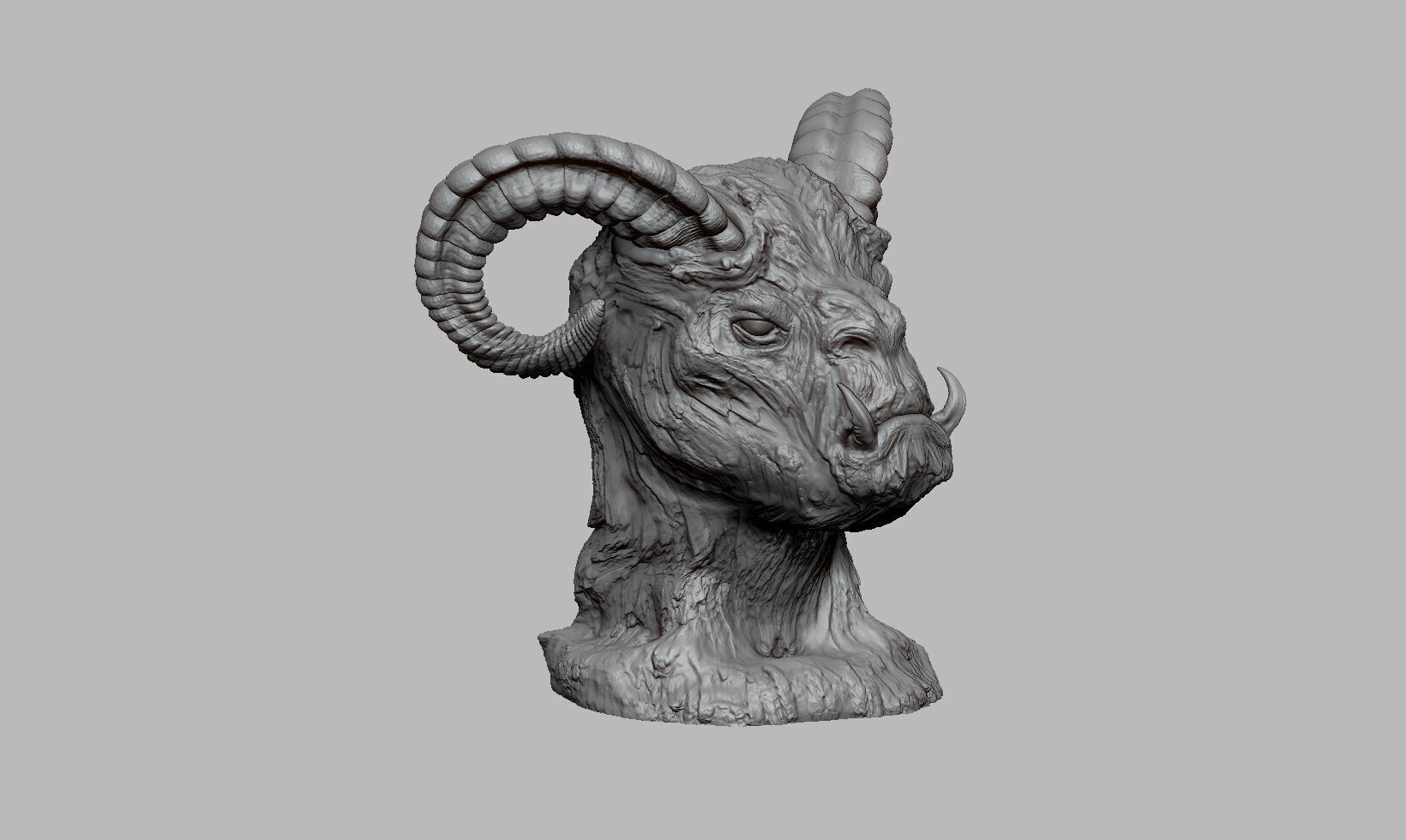 Lucifer demon beast Lucifer bust Perfect Gamer Gift 3D print model_8