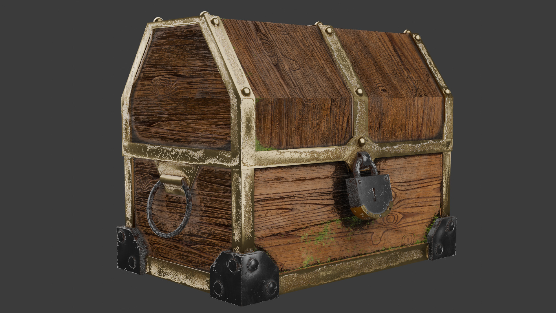 Rare chest Low-poly 3D model_1