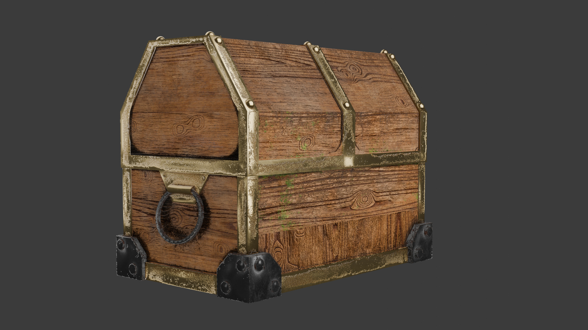 Rare chest Low-poly 3D model_4