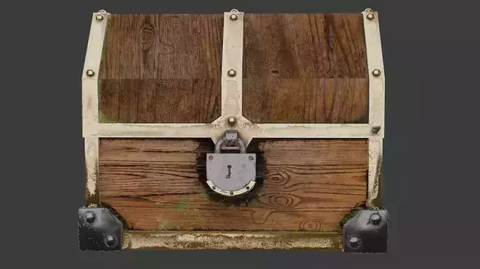 Rare chest Low-poly 3D model