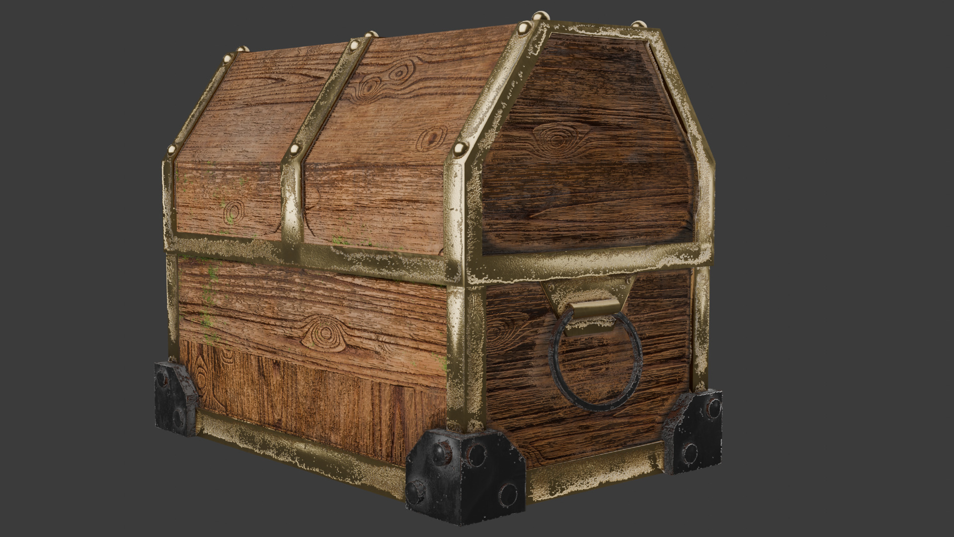 Rare chest Low-poly 3D model_2