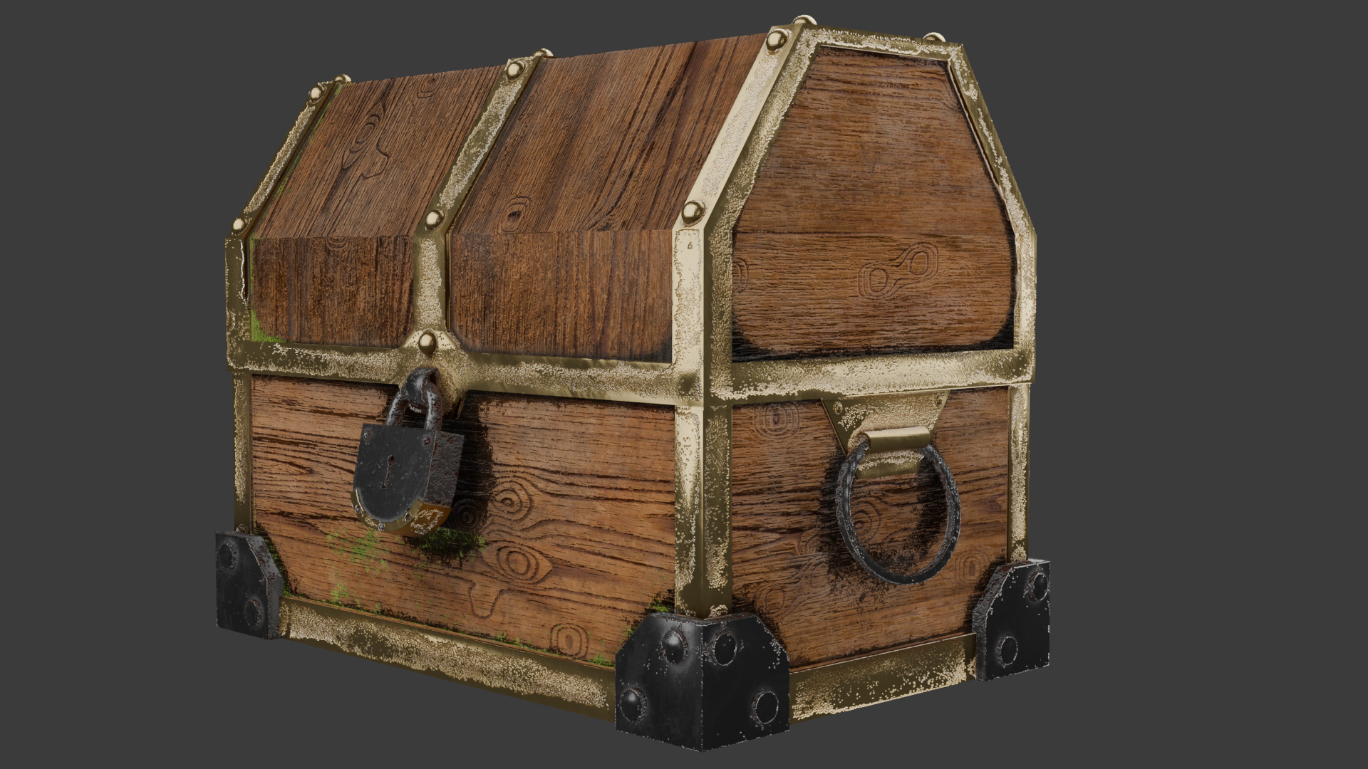 Rare chest Low-poly 3D model_5