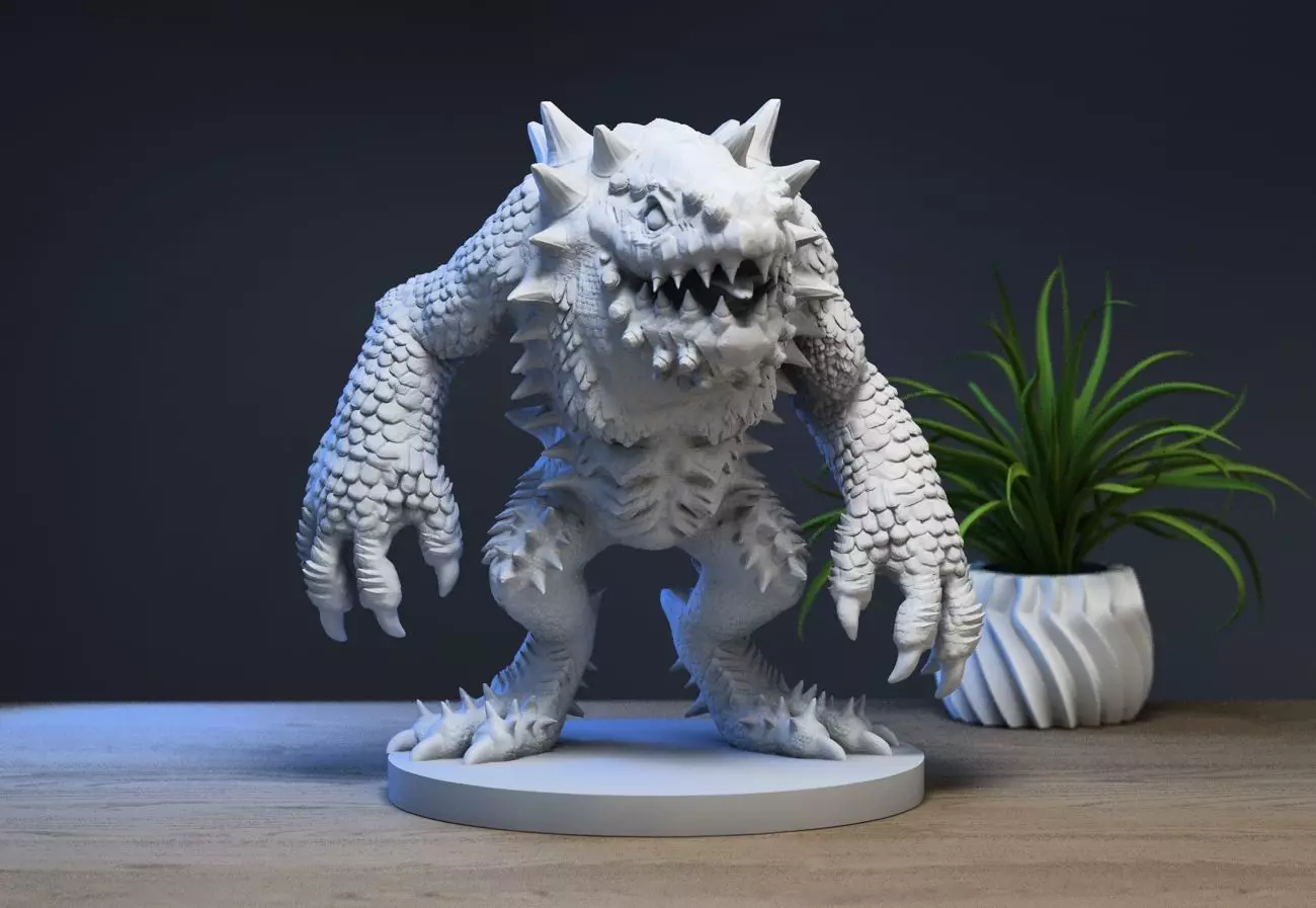 Demon dragon creature miniature Cyborg miniature 3D print model