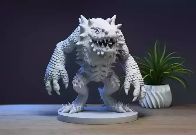 Demon dragon creature miniature  Cyborg miniature  3D print model