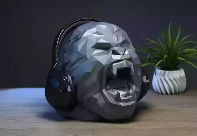Gorilla low-poy headphone stand gorilla headphobe holder