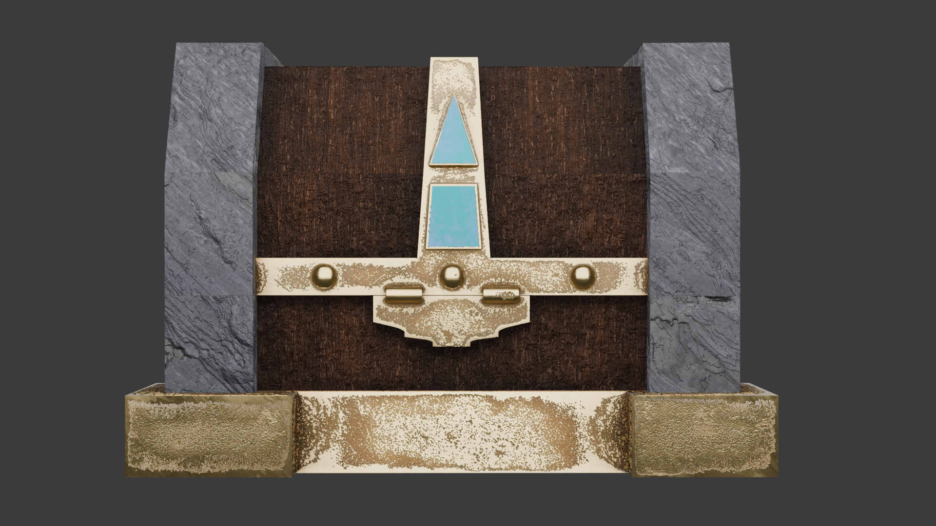 Epic chest Low-poly 3D model_4