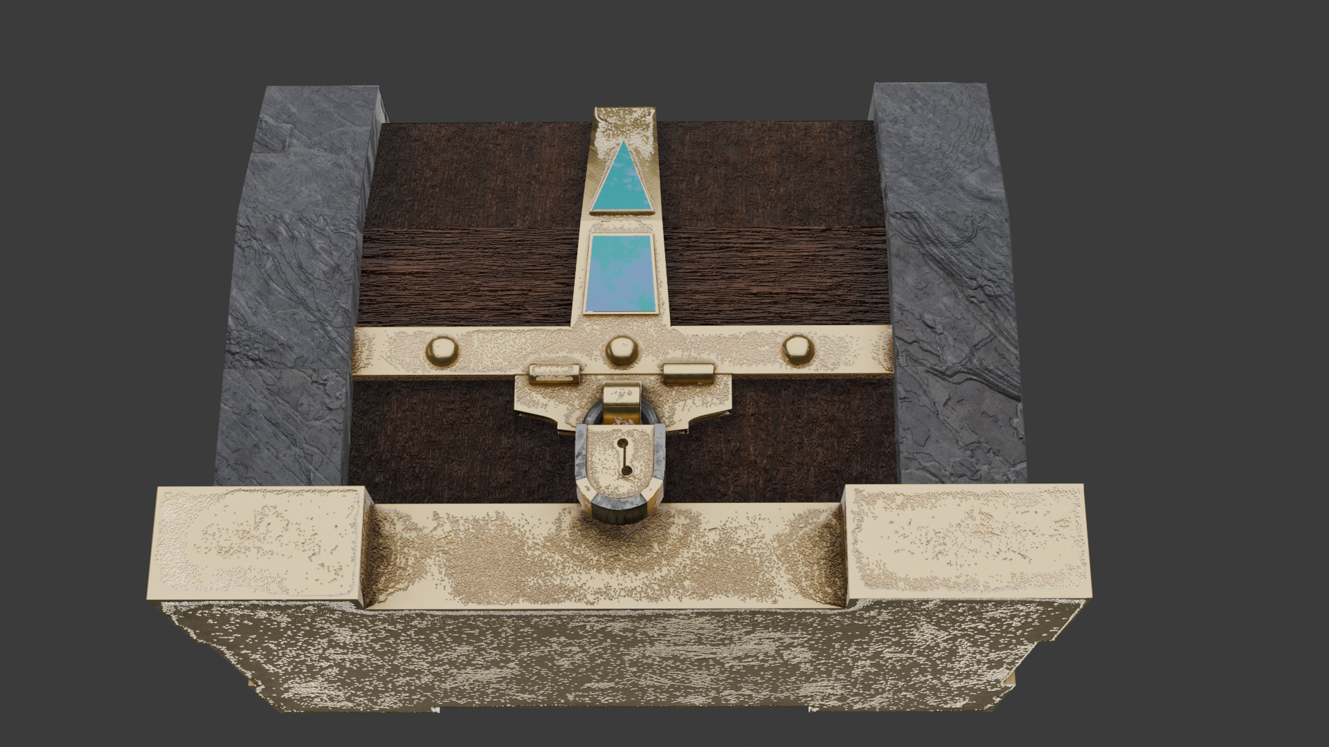 Epic chest Low-poly 3D model_6