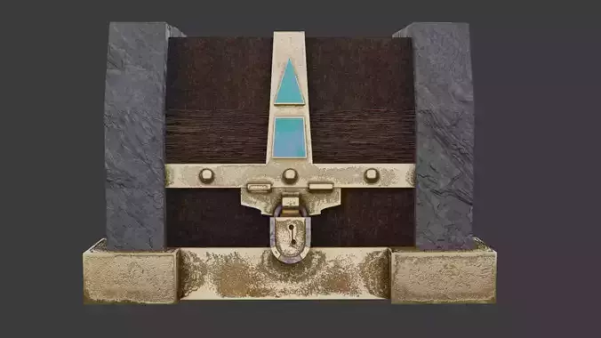 Epic chest Low-poly 3D model