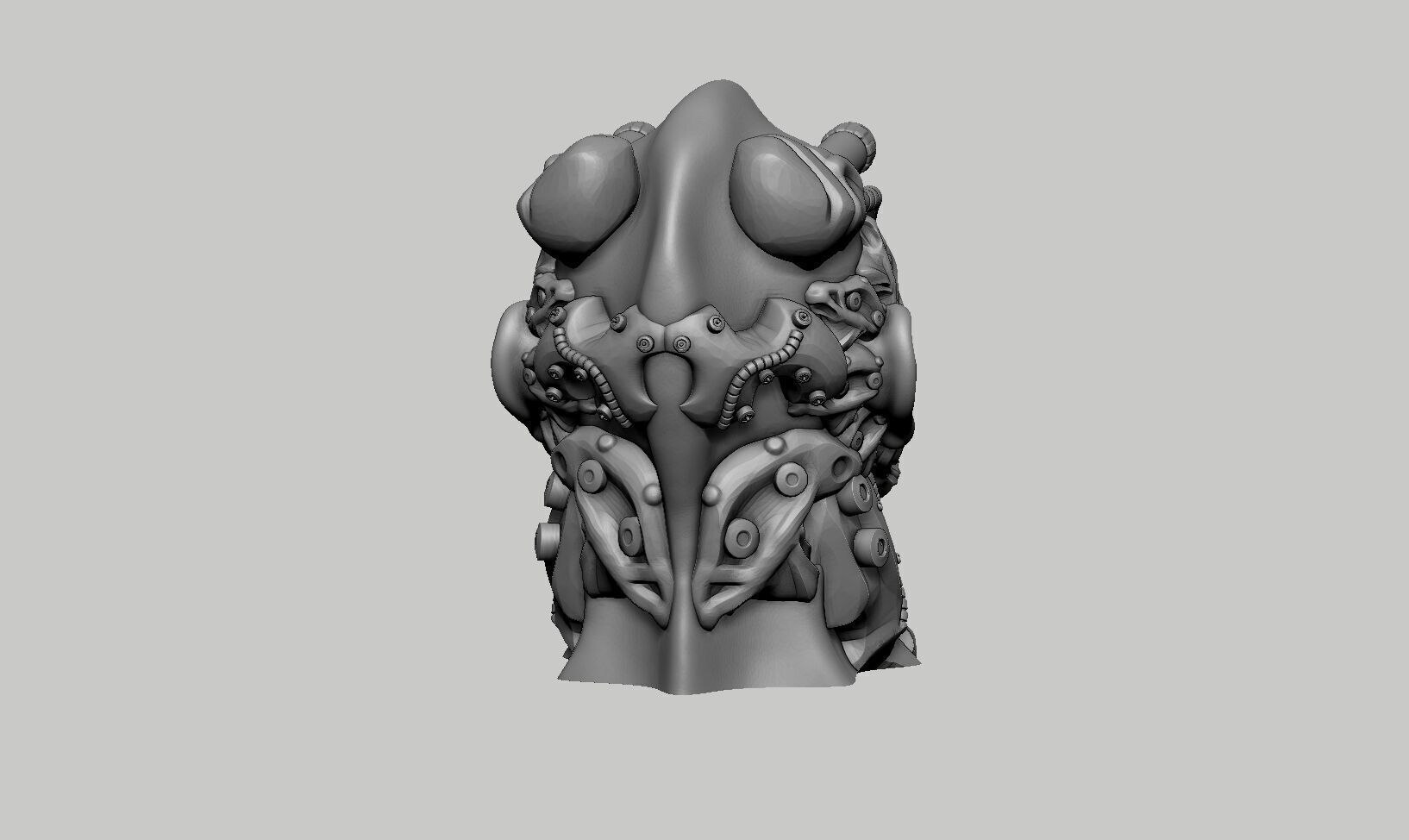 Cyborg Skull  Headphone Holder Gaming Accessories 3D print model_10