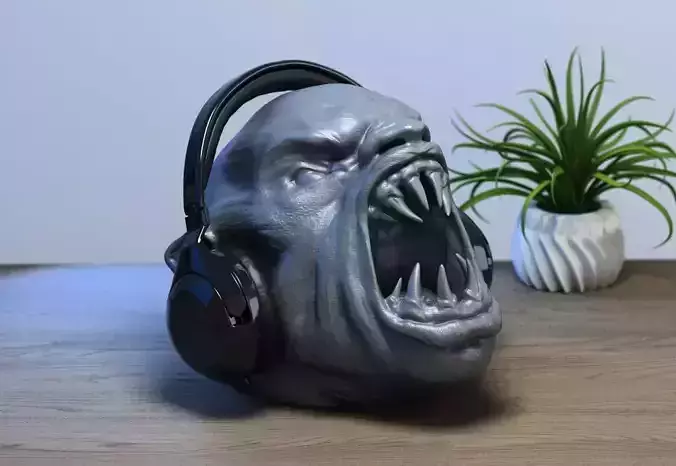 Orc Head Headphone holder Headphone stand