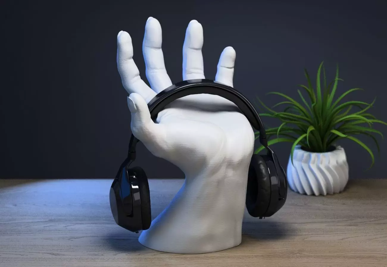 Hand Headphone Stand Gaming Setup Room Decor 3D print model