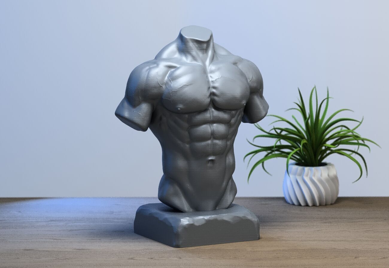 torso Headphone Stand torso Headset Stand Perfect Gamer Gift  3D print model_1