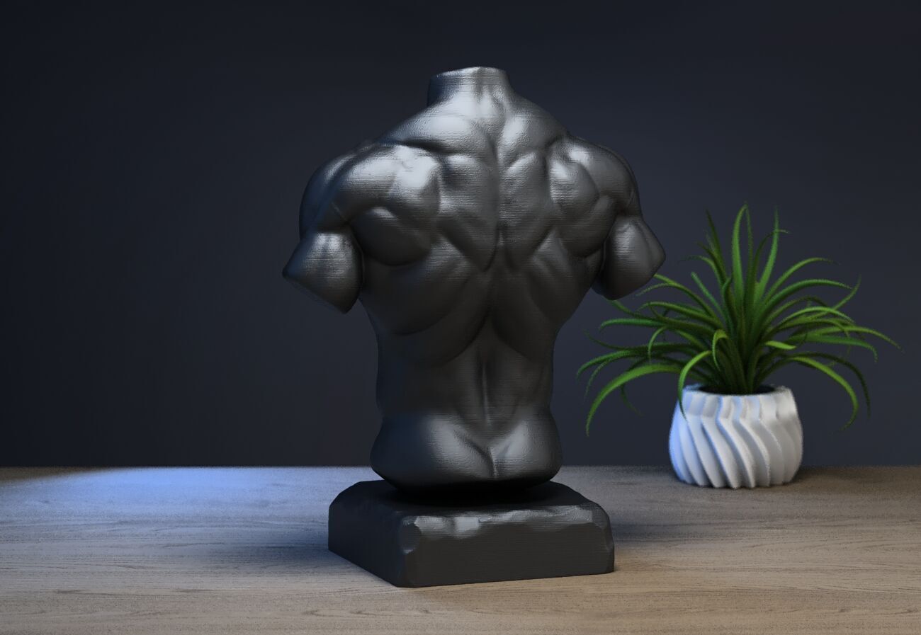 torso Headphone Stand torso Headset Stand Perfect Gamer Gift  3D print model_4