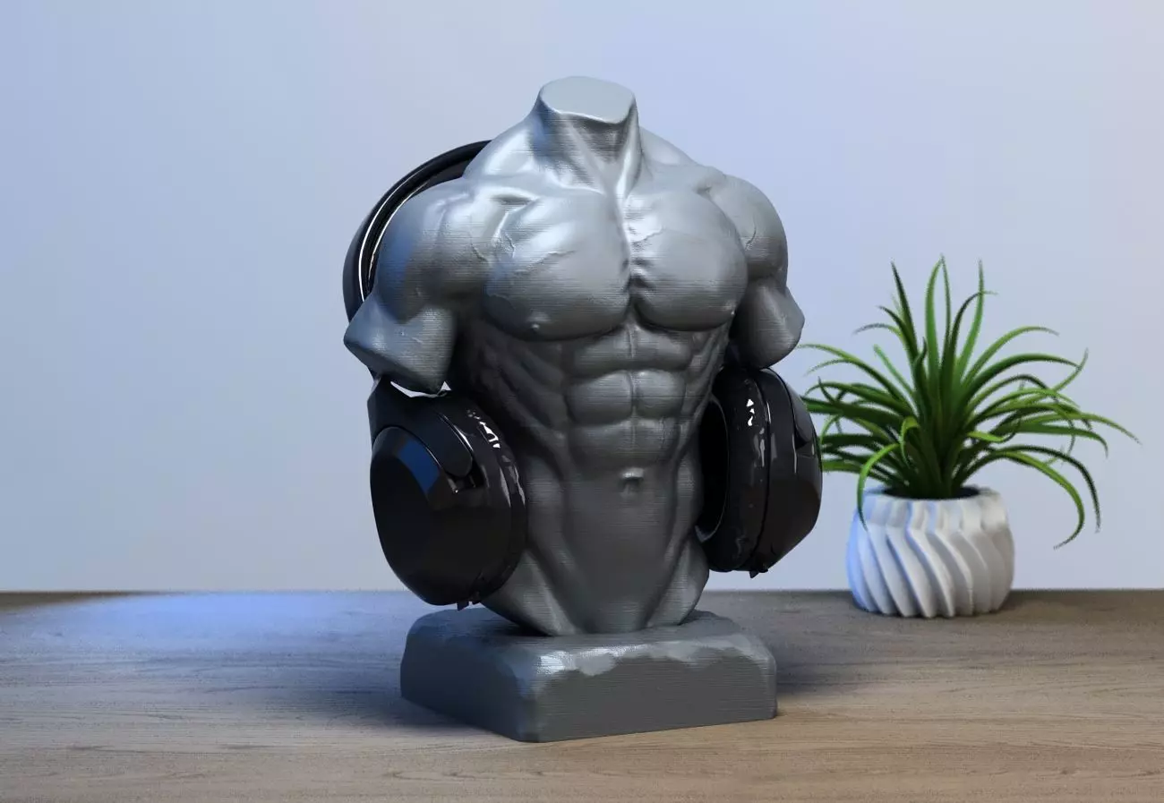 torso Headphone Stand torso Headset Stand Perfect Gamer Gift  3D print model_0