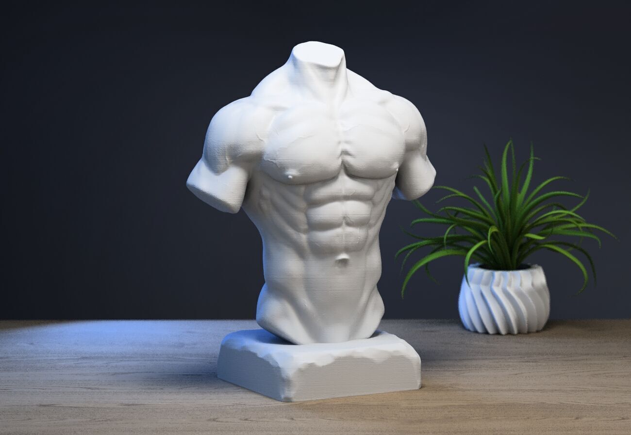 torso Headphone Stand torso Headset Stand Perfect Gamer Gift  3D print model_2