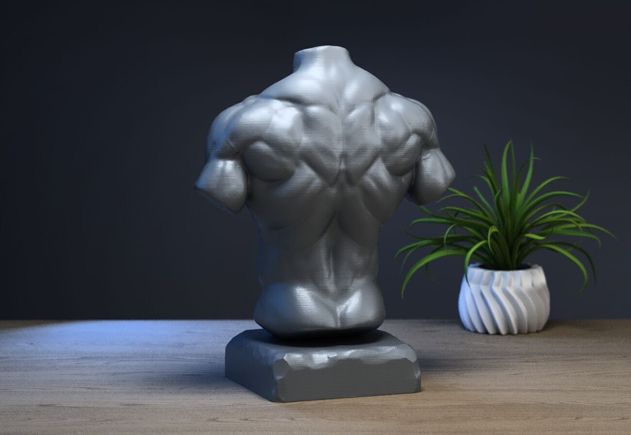 torso Headphone Stand torso Headset Stand Perfect Gamer Gift  3D print model_5