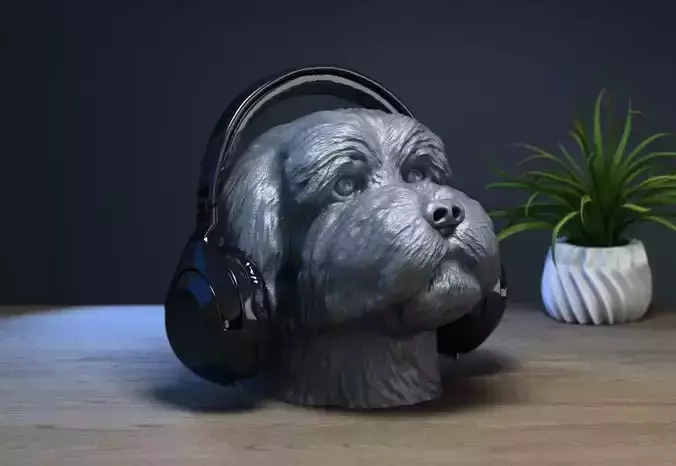 dog head Headphone Stand dog head Headset Stand 