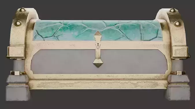 Legendary chest Low-poly 3D model