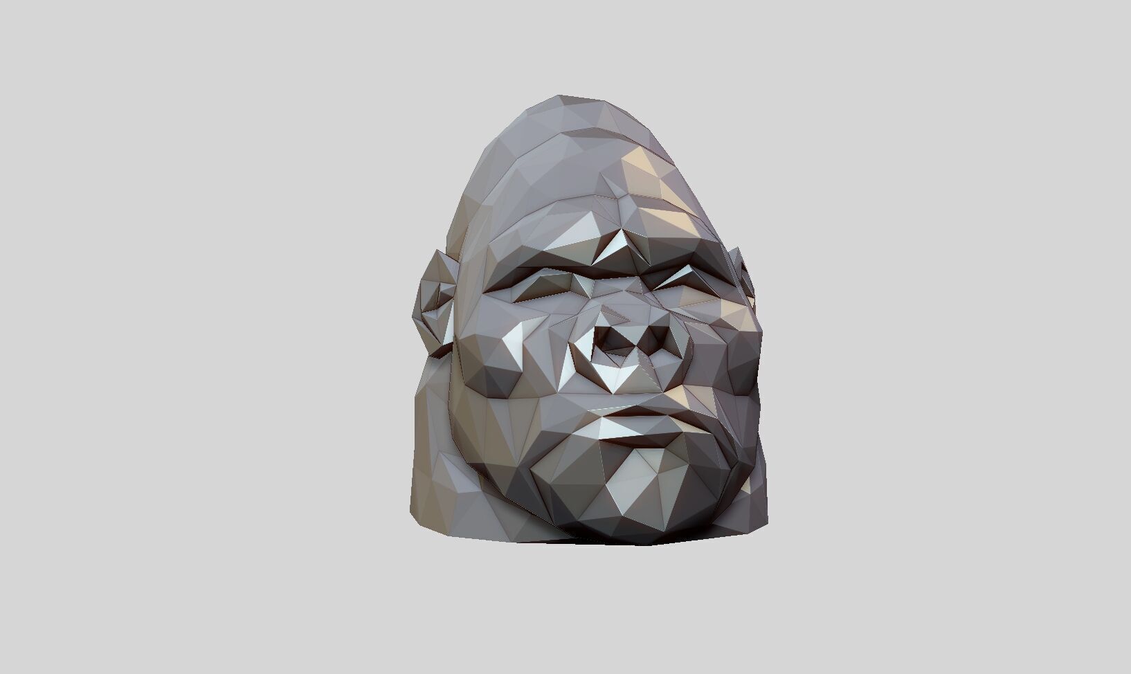 Low Poly gorilla Headphone Stand gorilla Headset Stand  3D print model_9