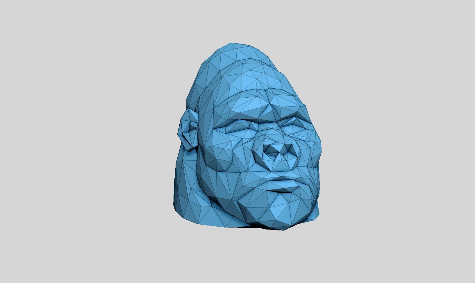 Low Poly gorilla Headphone Stand gorilla Headset Stand  3D print model_10
