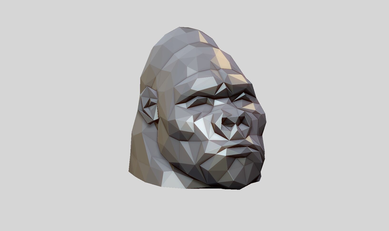 Low Poly gorilla Headphone Stand gorilla Headset Stand  3D print model_3