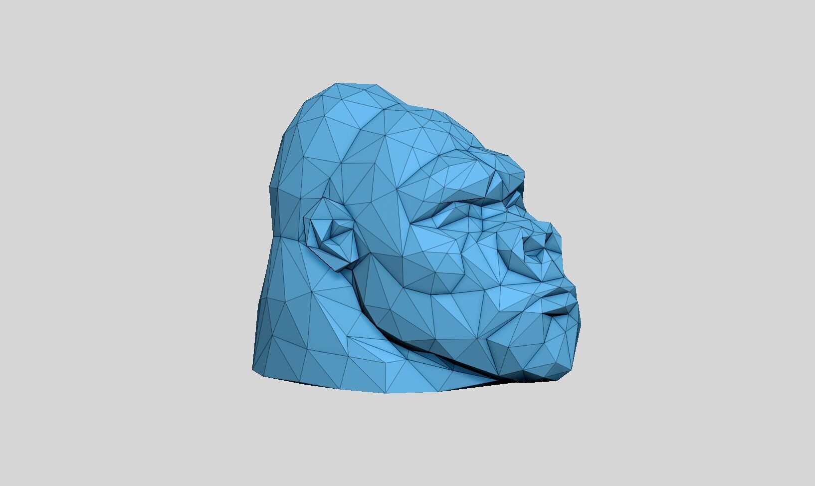 Low Poly gorilla Headphone Stand gorilla Headset Stand  3D print model_11