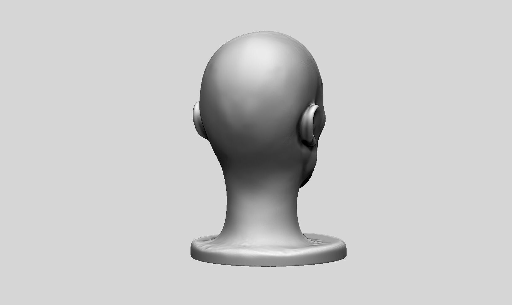 mdoern human head Headphone Stand  Cyborg Headset Stand 3D print model_7