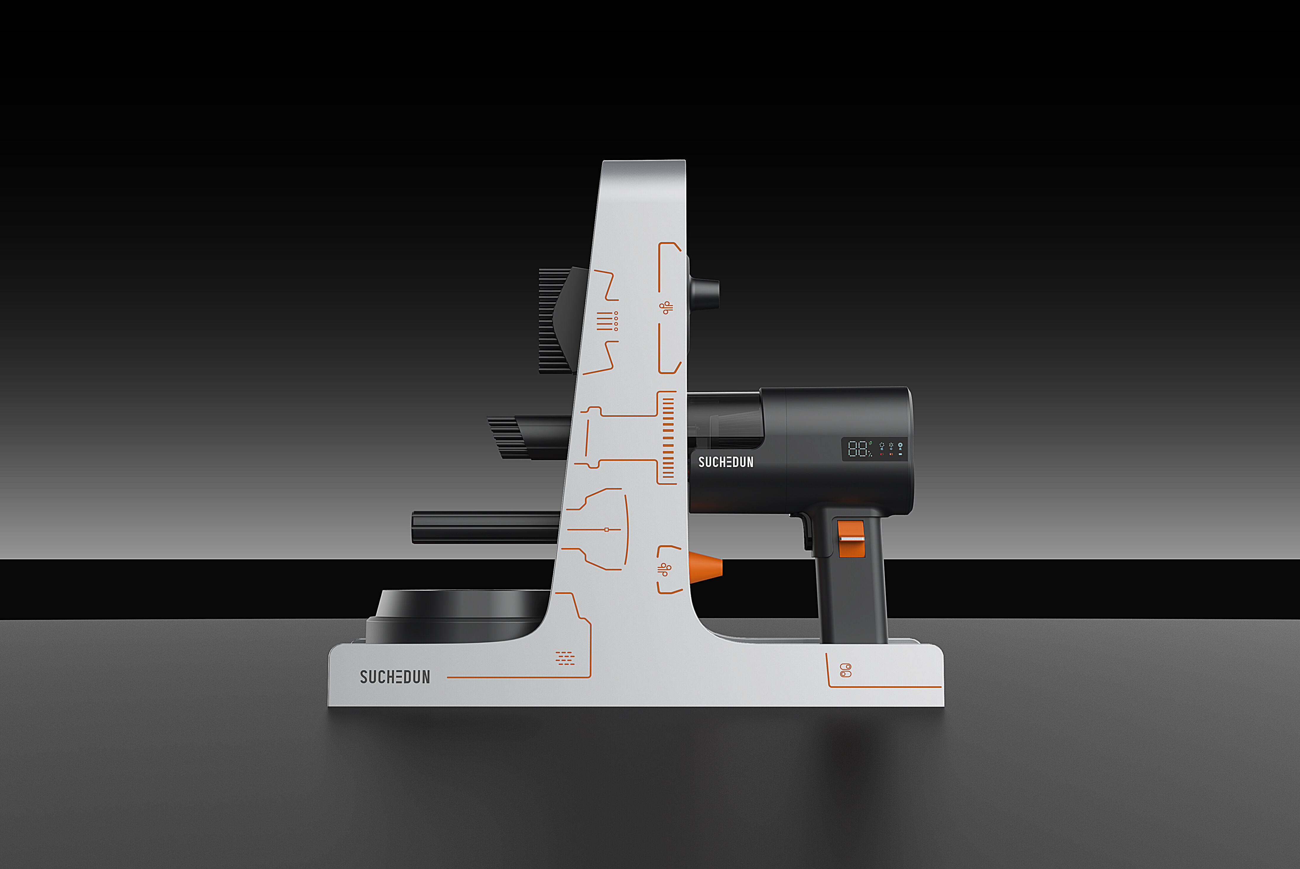 Gun Vacuum Cleaner Set Free 3D model_4