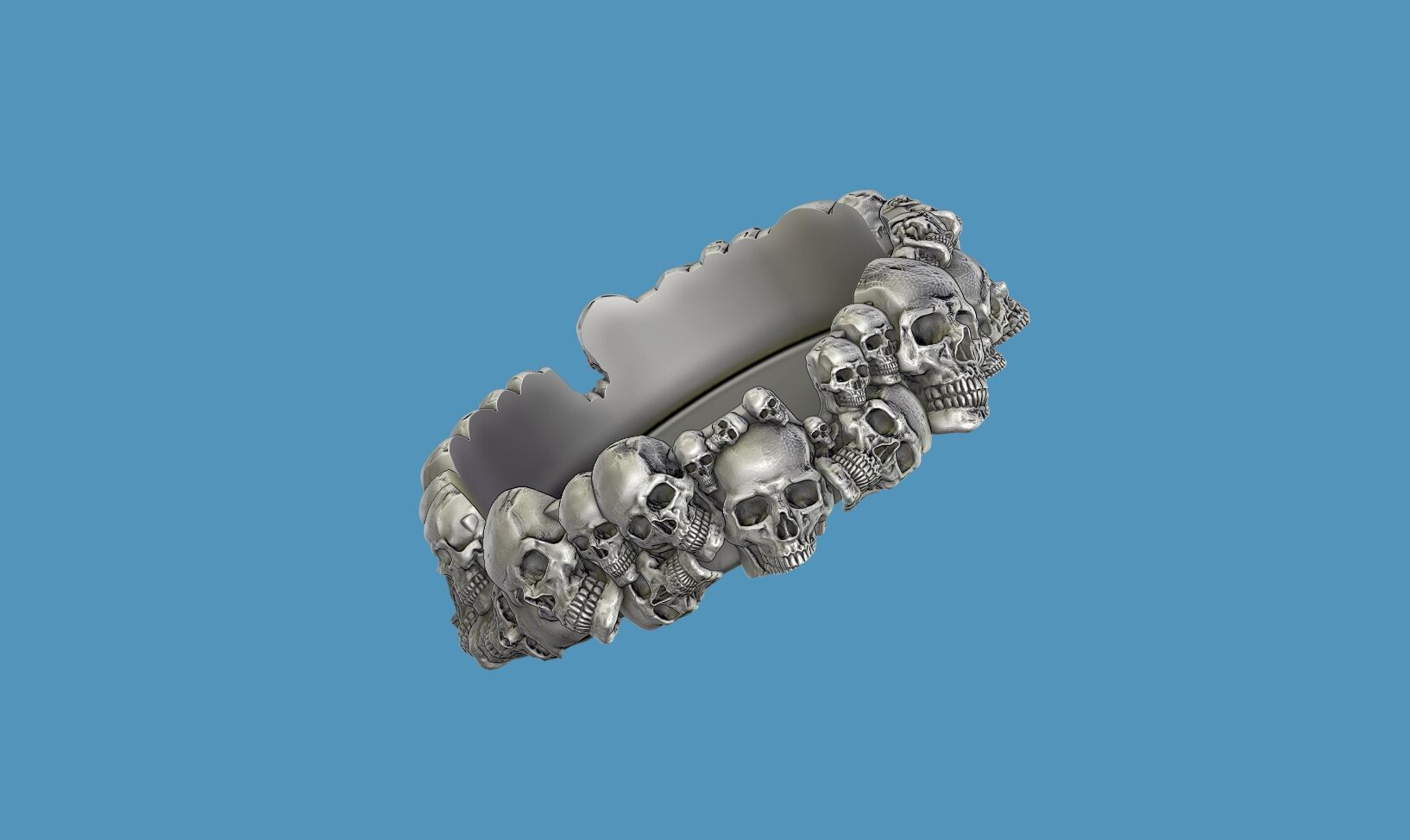 skull ashtray biomechanical skull ashtray robot ashtray  3D print model_5