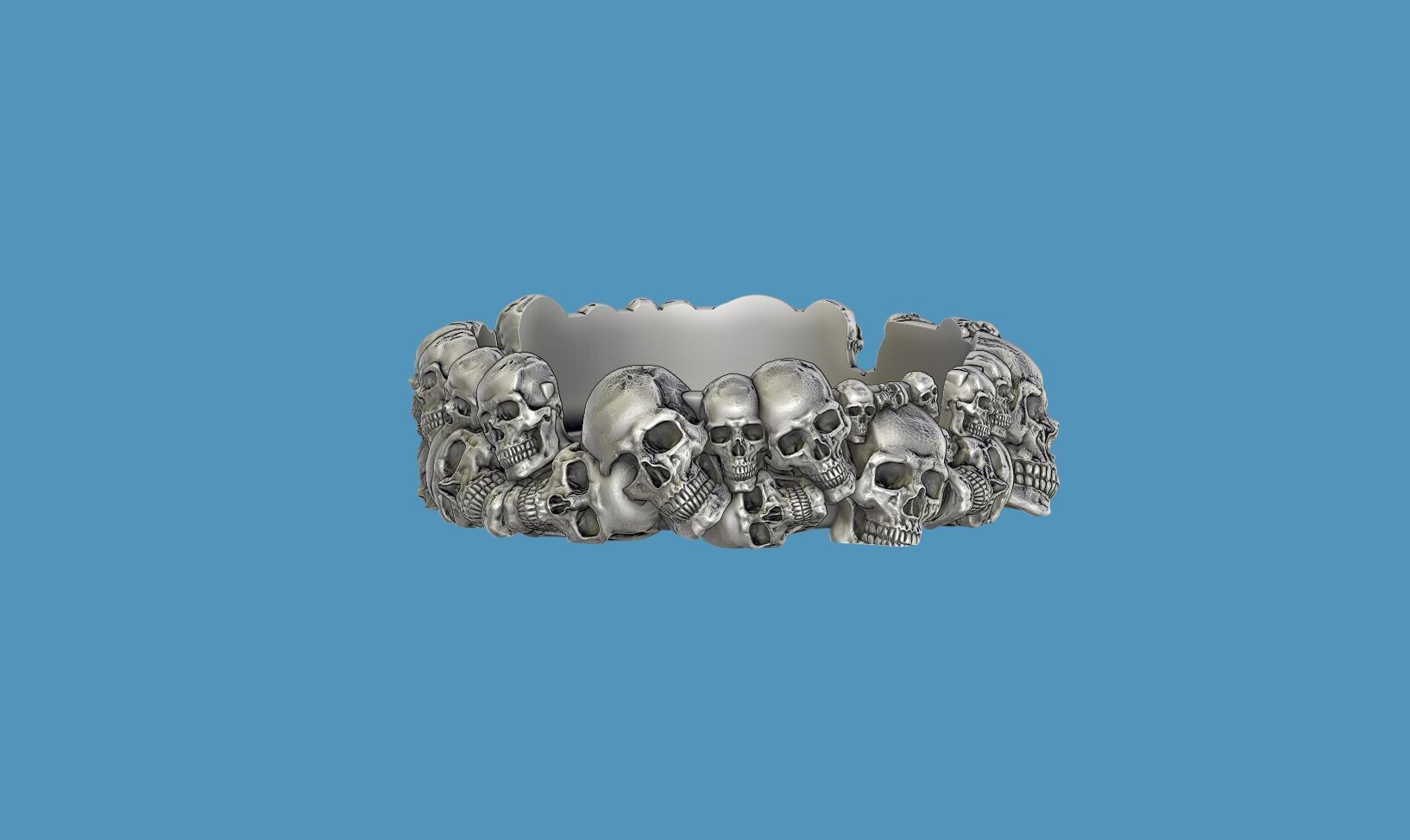 skull ashtray biomechanical skull ashtray robot ashtray  3D print model_3