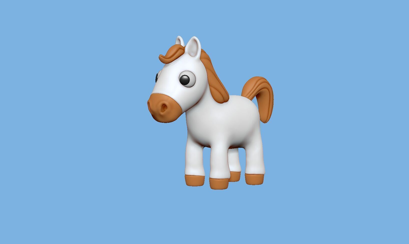 funny little horse baby toy keychain easy print model my design  3D print model_6