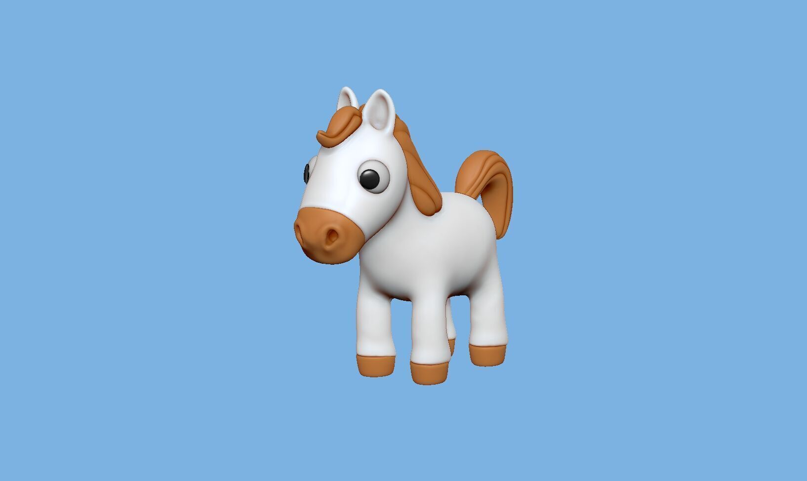 funny little horse baby toy keychain easy print model my design  3D print model_7