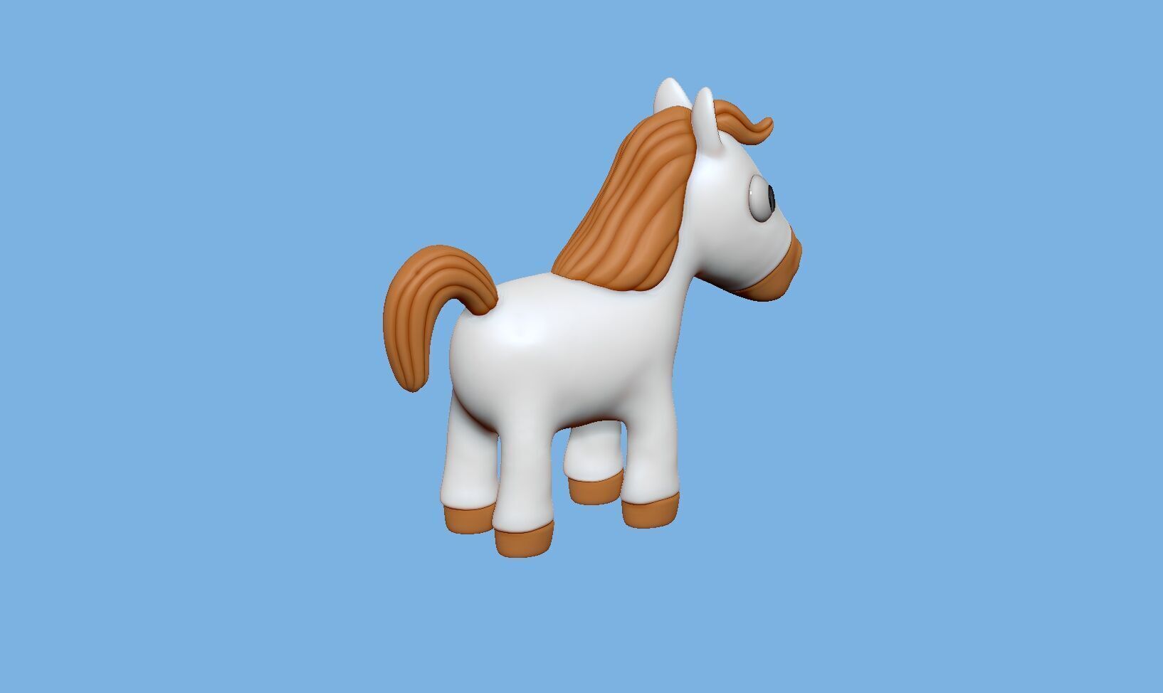 funny little horse baby toy keychain easy print model my design  3D print model_5