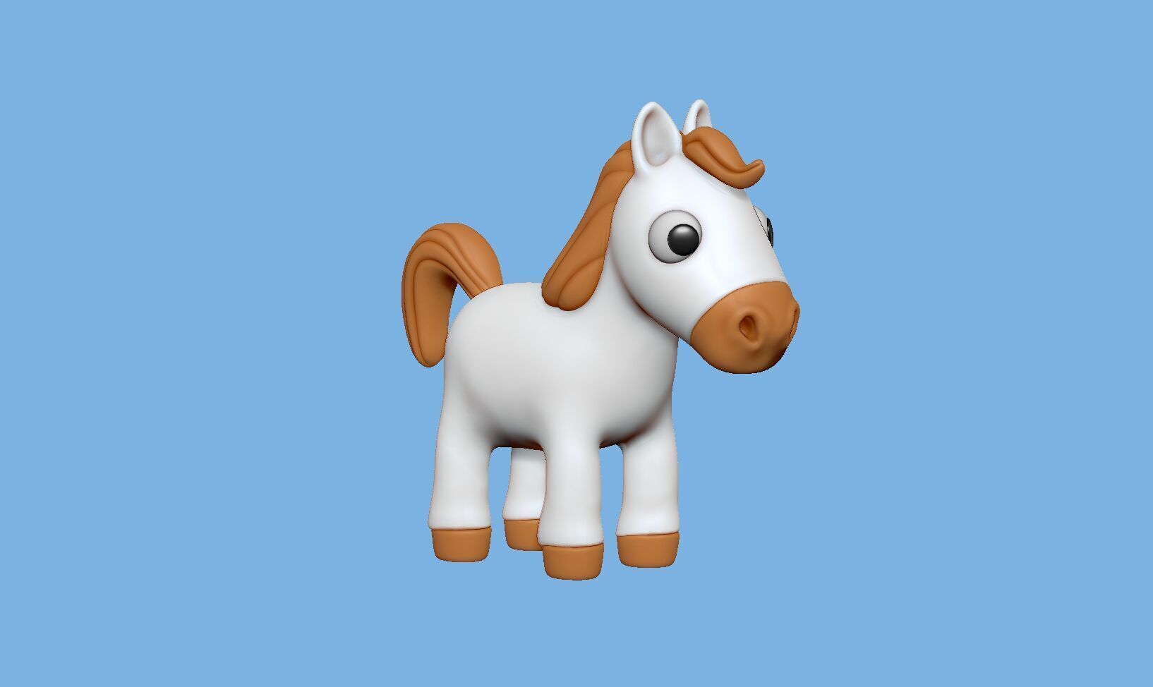 funny little horse baby toy keychain easy print model my design  3D print model_1