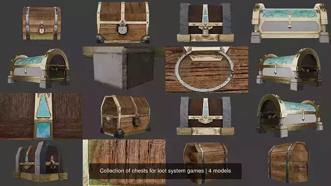 Collection of chests for loot system games