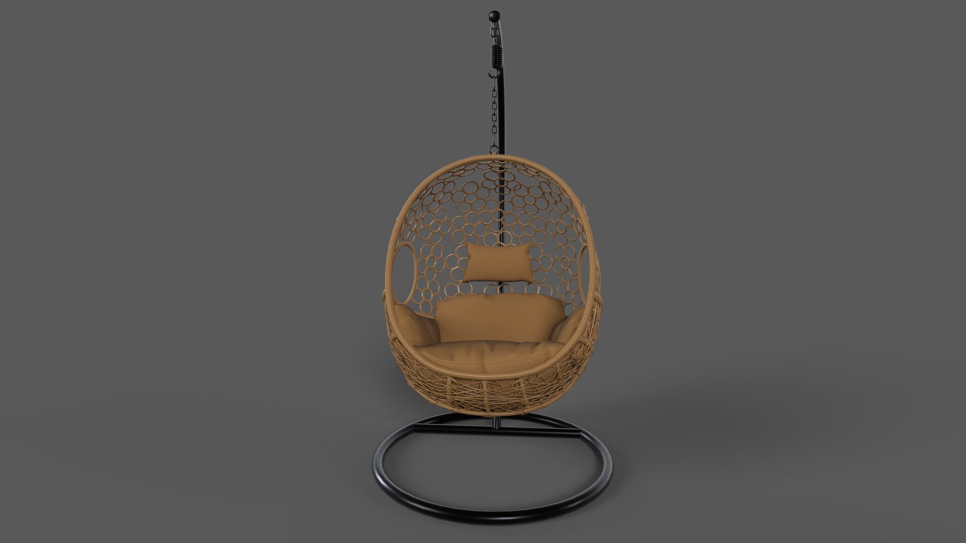 Swing Chair Low-poly 3D model_2