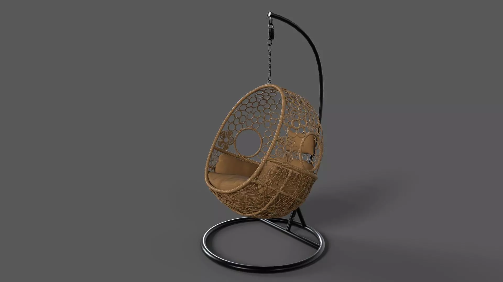 Swing Chair Low-poly 3D model_0