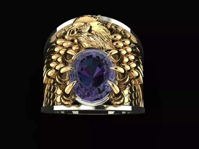 Eagle Signet Ring 3D print model