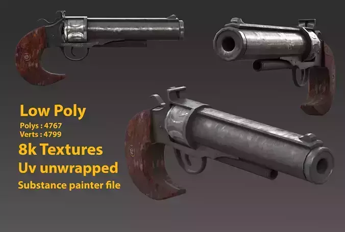 Lowpoly Revolve-gun