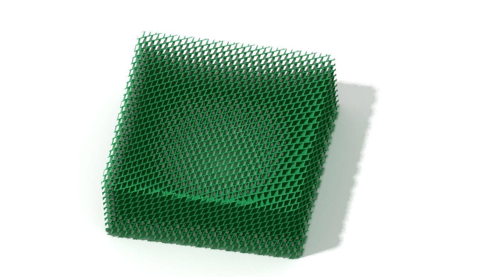 square plastic dish 3D print model_6