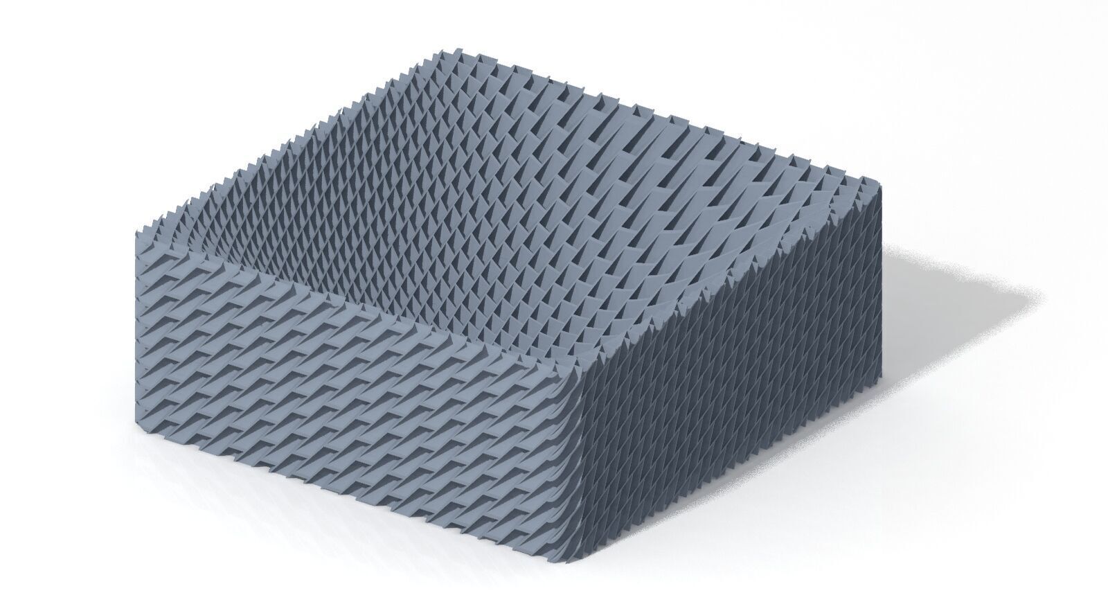 square plastic dish 3D print model_2