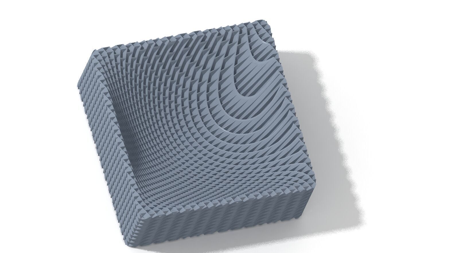 square plastic dish 3D print model_3