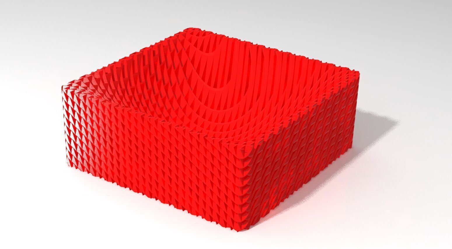 square plastic dish 3D print model_4