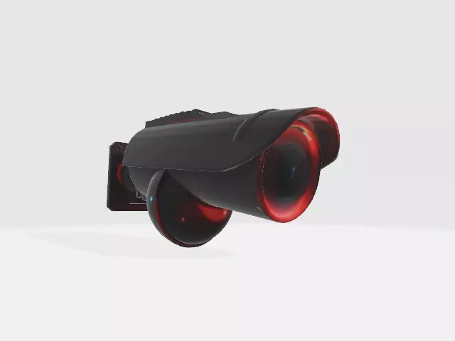 futuristic security camera  3D model_0