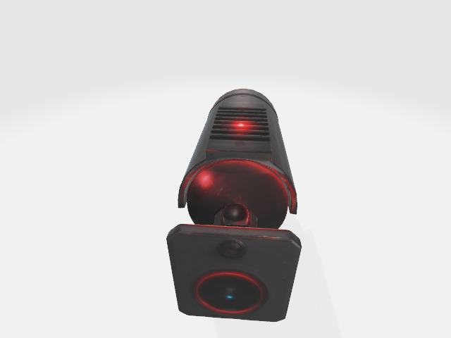 futuristic security camera  3D model_2