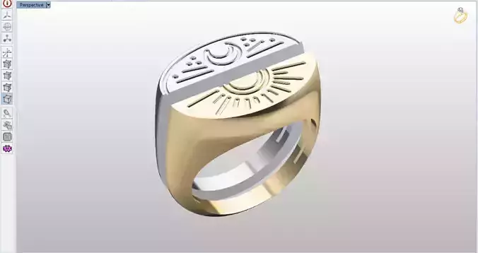 Moon And Sun Harmony Ring set