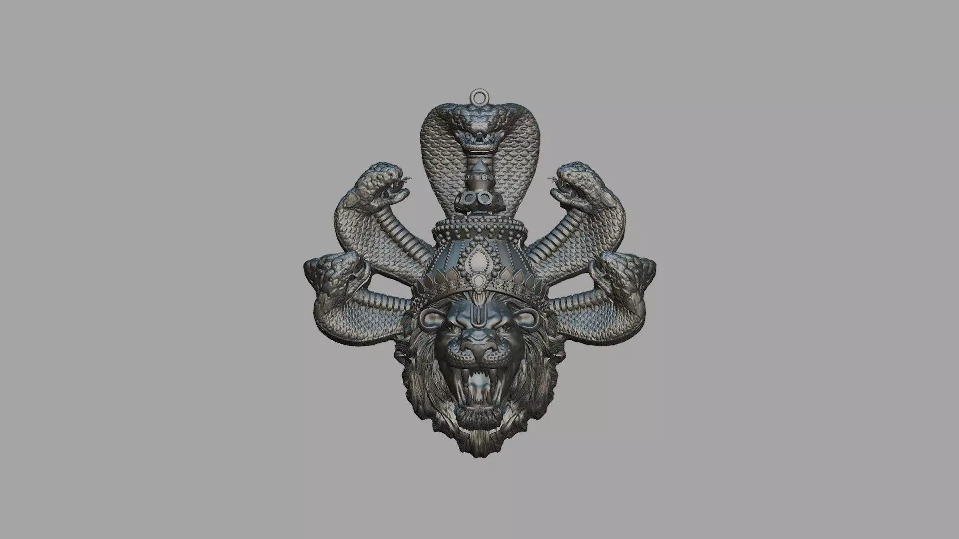 narsimha-pendant 3D model_0