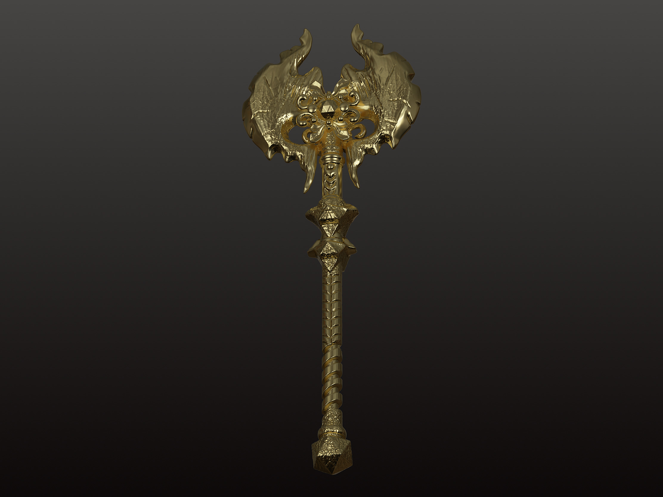 Weapon high poly 3D print model_1